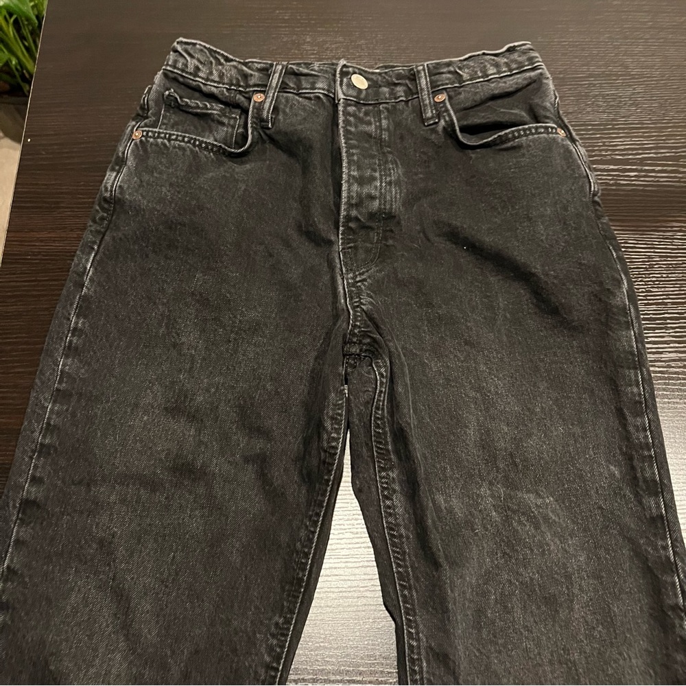 Free People Black Distressed Denim